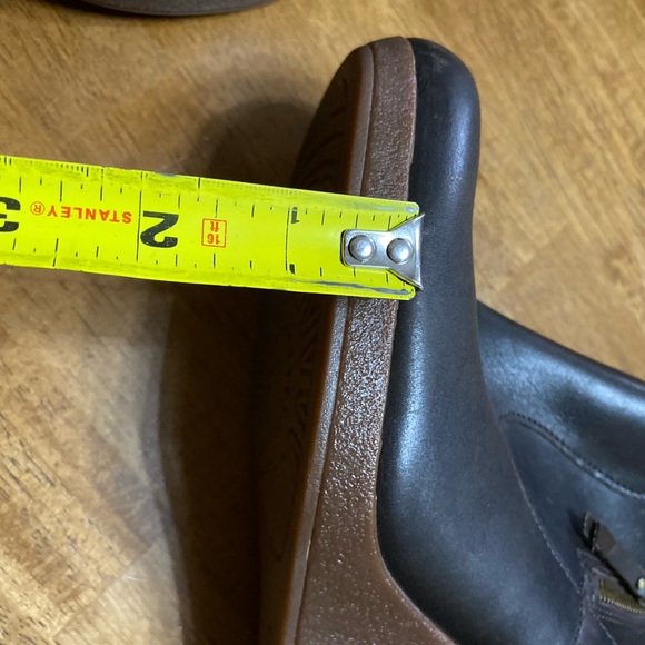 UGG Dark Brown Leather Boots Meredith Lodge Wedge Booties Zip Sides 8 - Picture 10 of 12